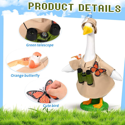 JcHrmers goose hat and shirt add whimsy and quick dressing.