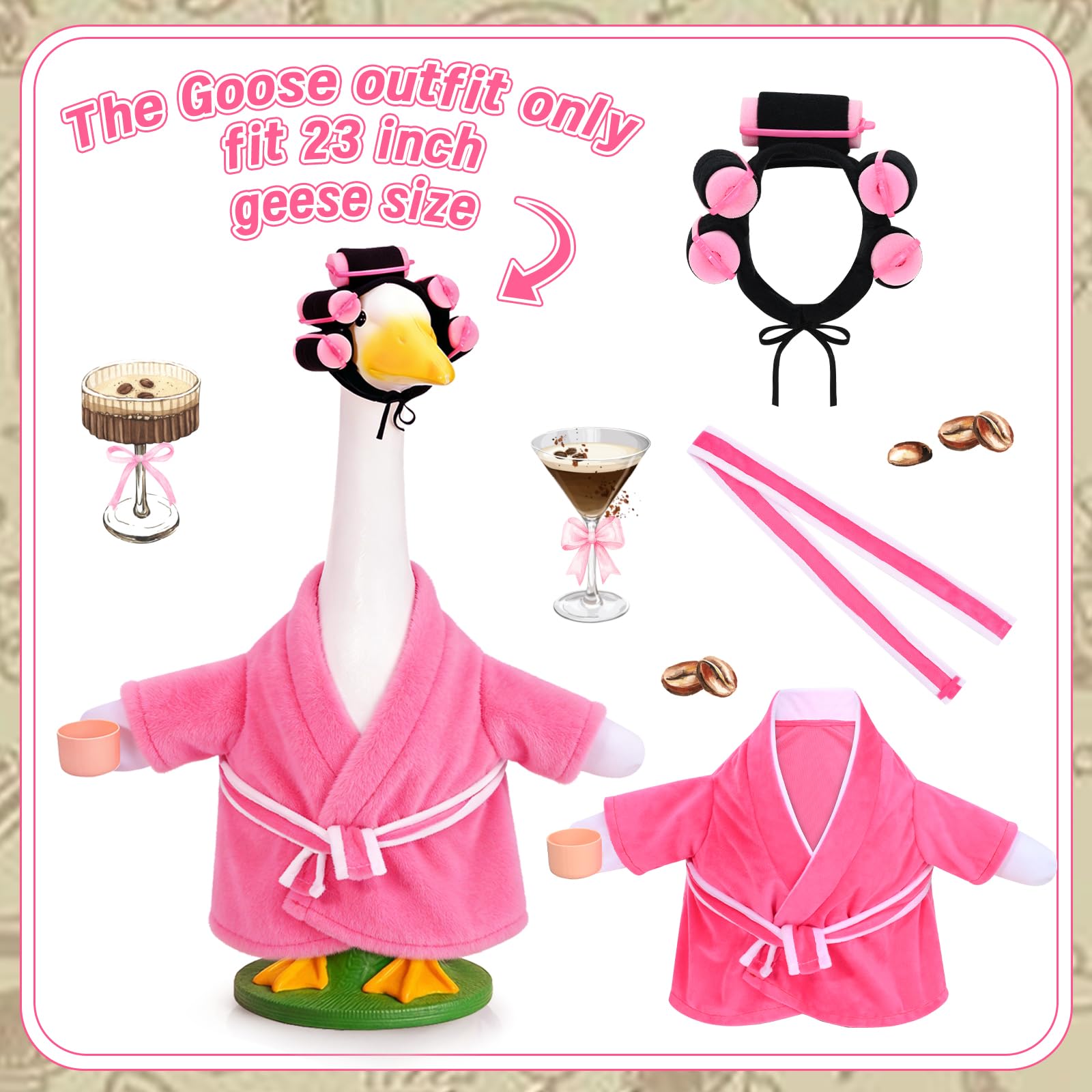 JcHrmers goose outfit fabric detail shows weather-ready durability for outdoor display.