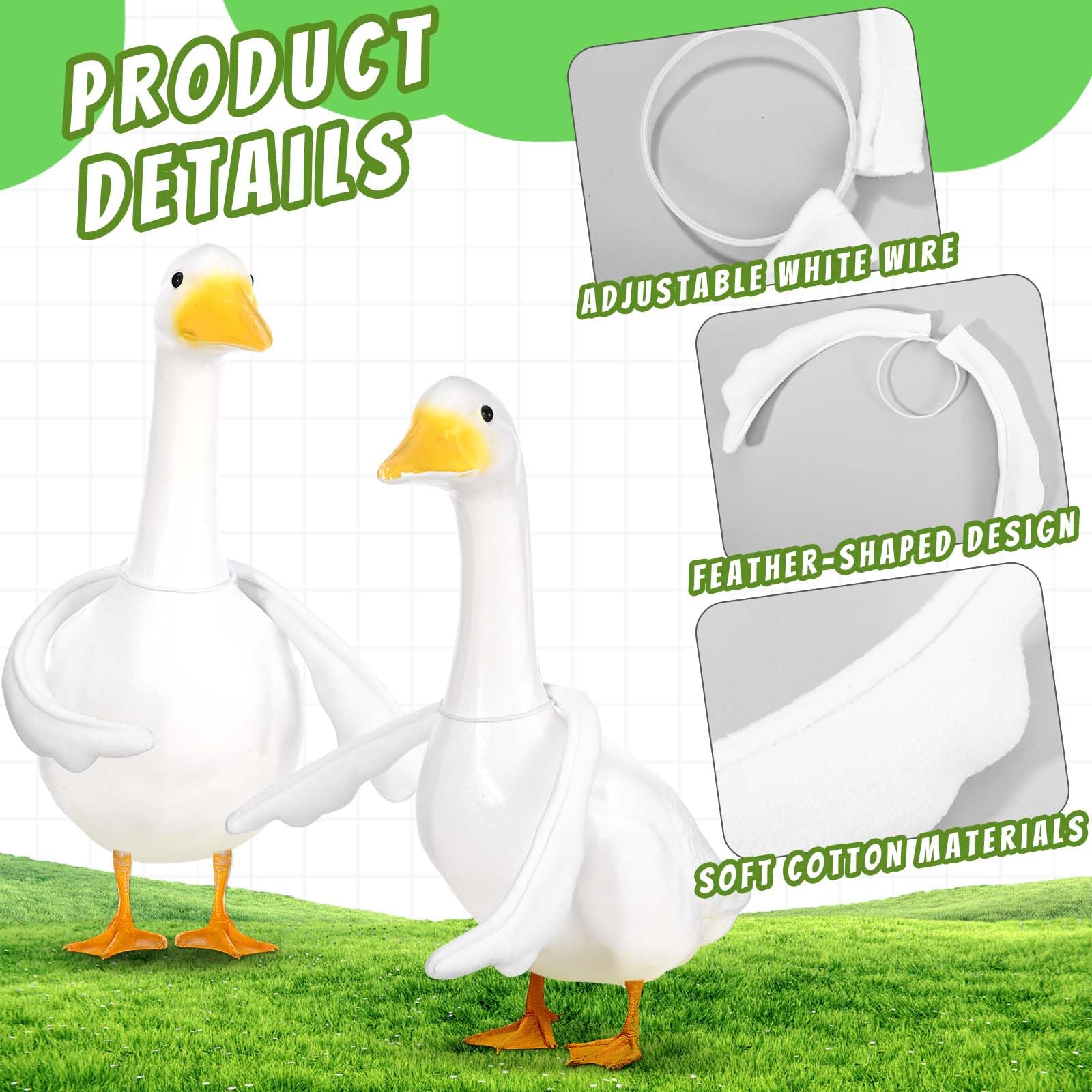 JcHrmers goose wings classic white matches any goose outfit or theme.