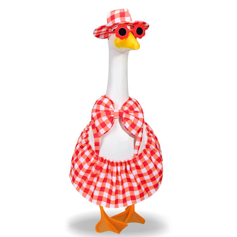 JcHrmers Hawaiian goose outfit hat brightens lawn display