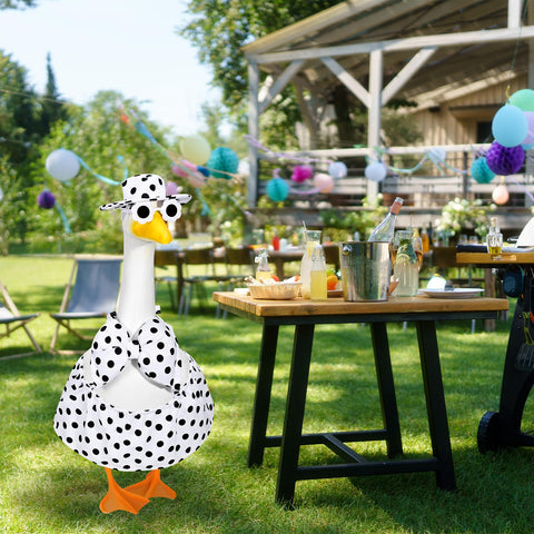 JcHrmers outdoor goose outfit enhances poolside vibes