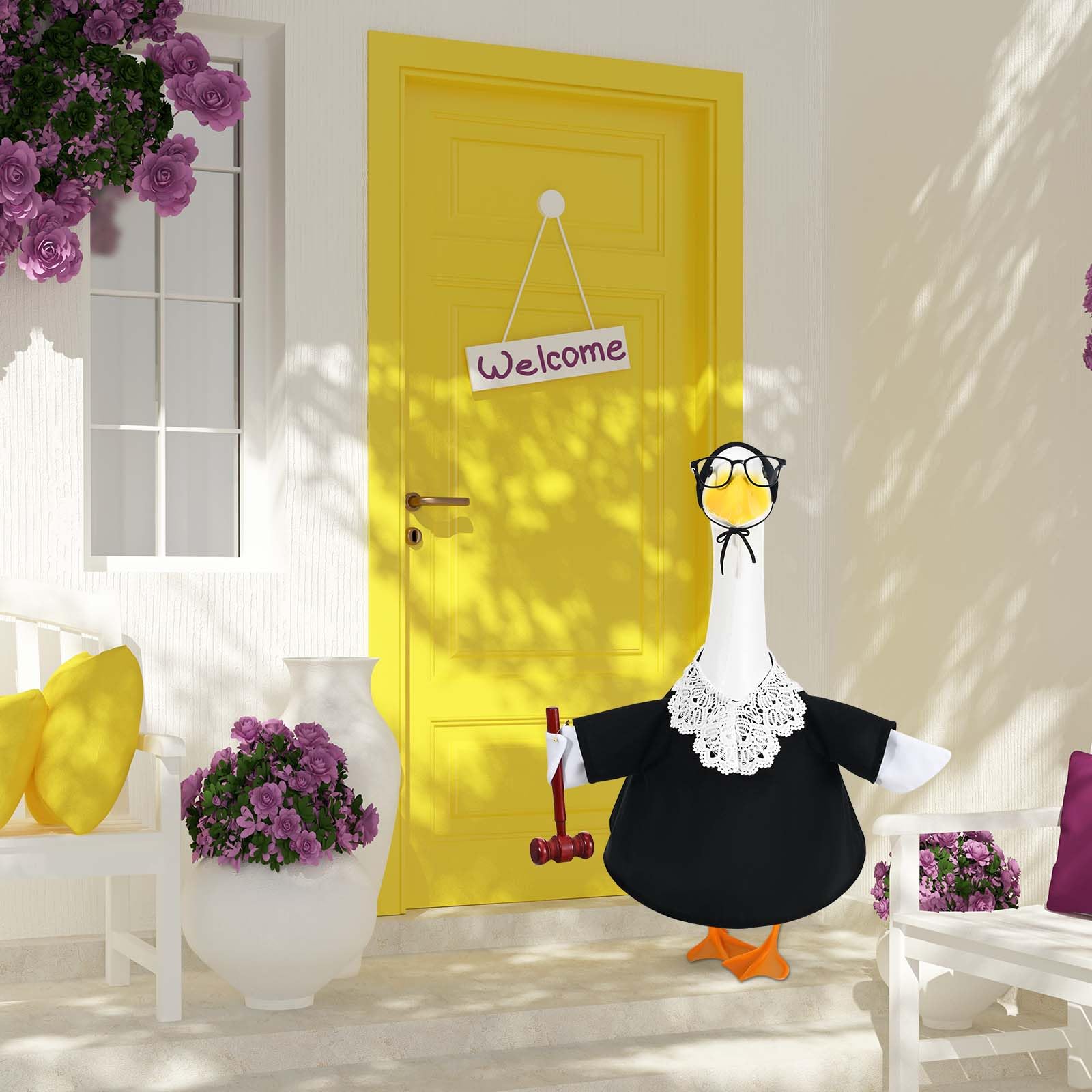 Judge theme yard decoration by JcHrmers for seasonal celebrations