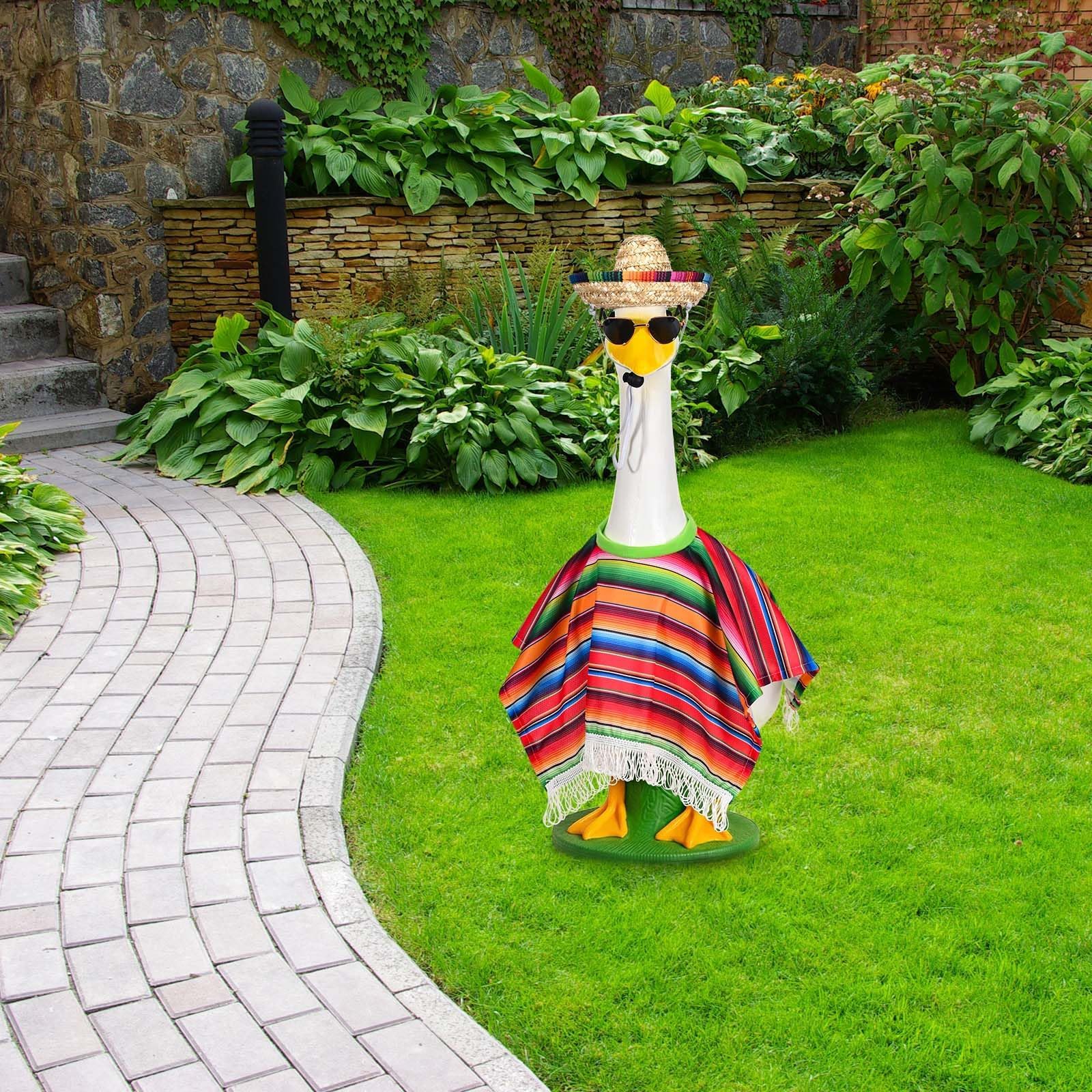 JcHrmers lawn goose party ornament for seasonal displays