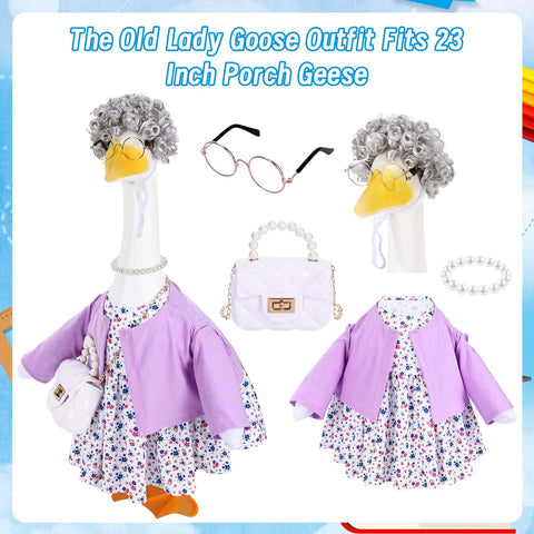 JcHrmers old lady goose purple coat adds stylish outdoor appeal