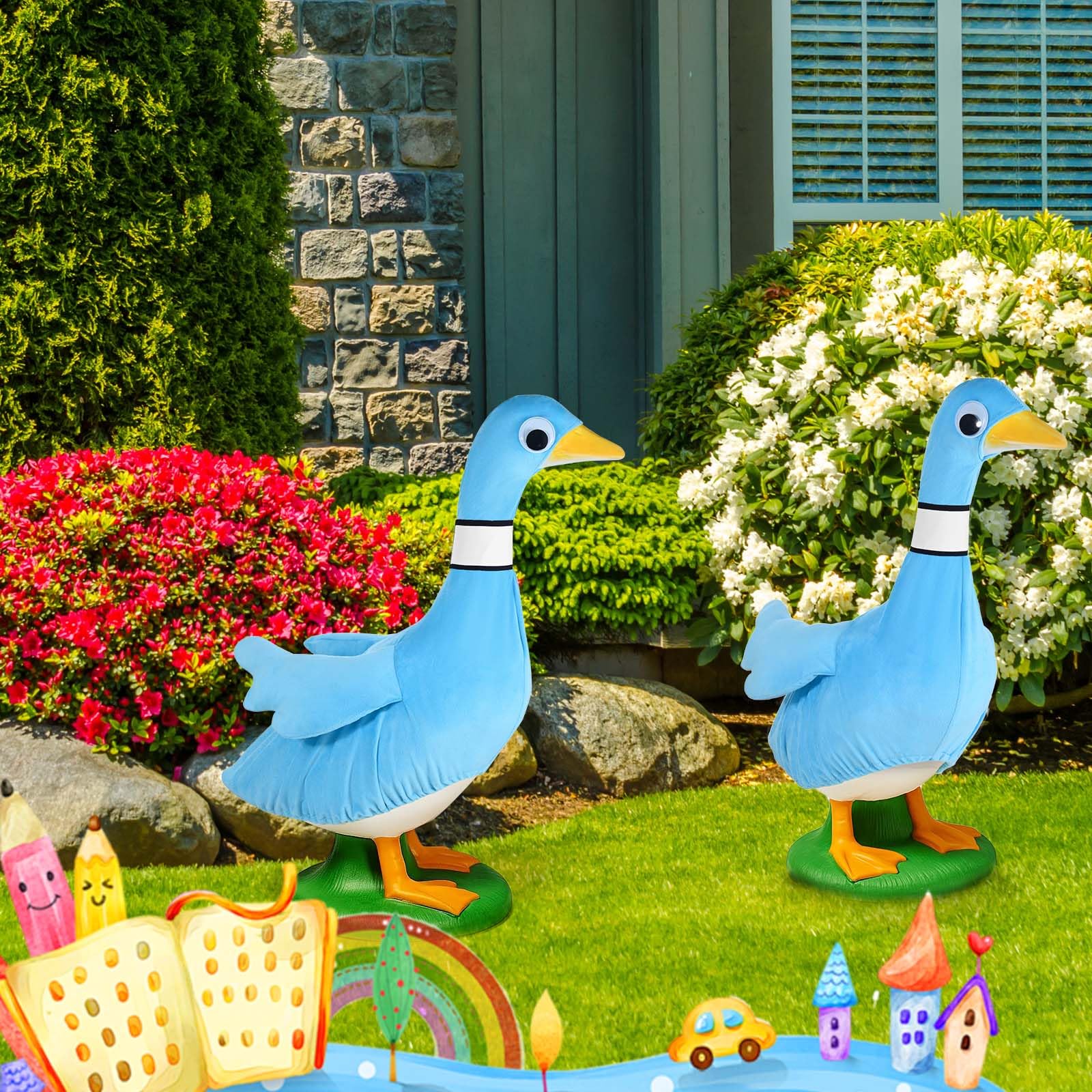 JcHrmers outdoor lawn decor keeps color vibrant and withstands sun and rain