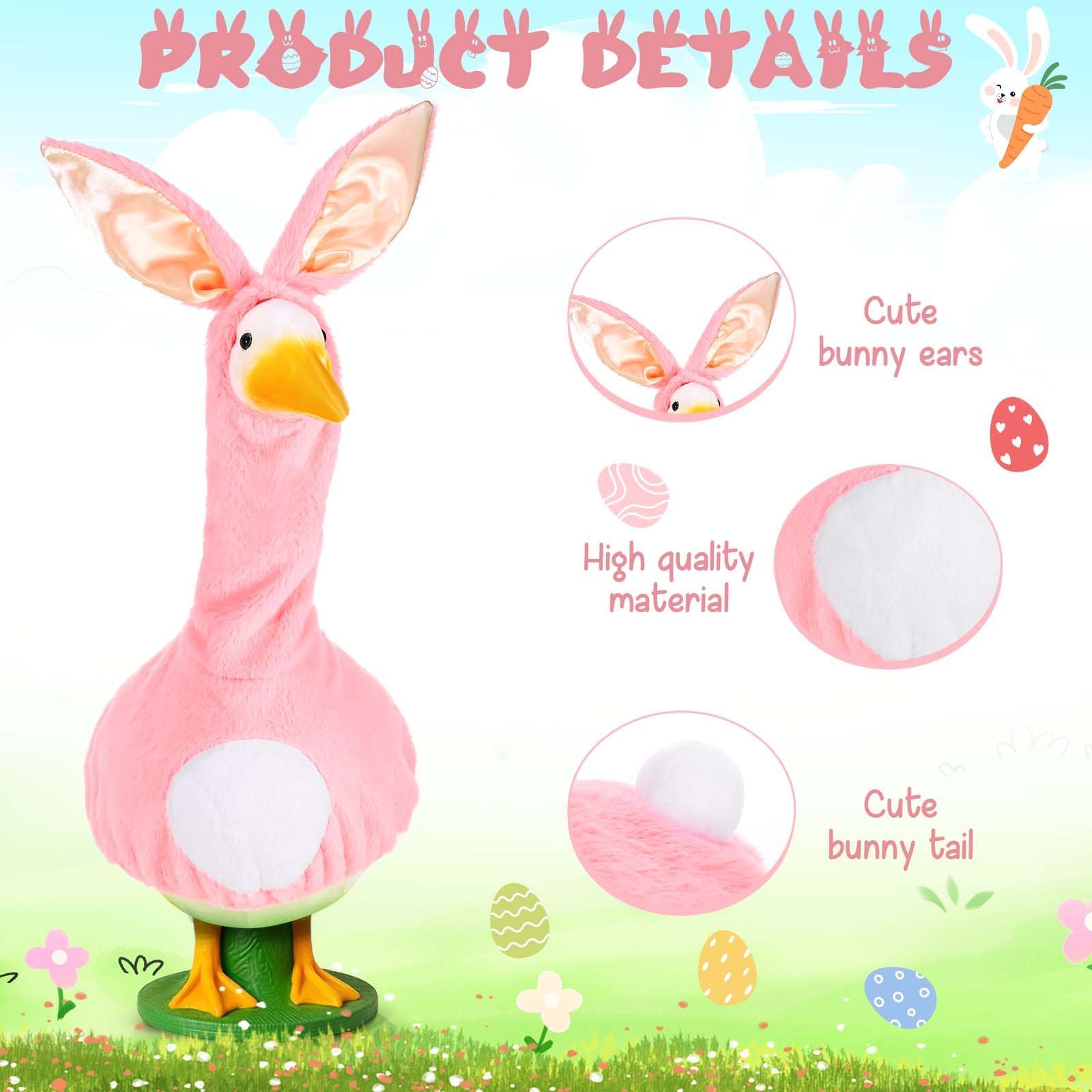 JcHrmers porch goose costume adds whimsical spring vibes for outdoor spaces.