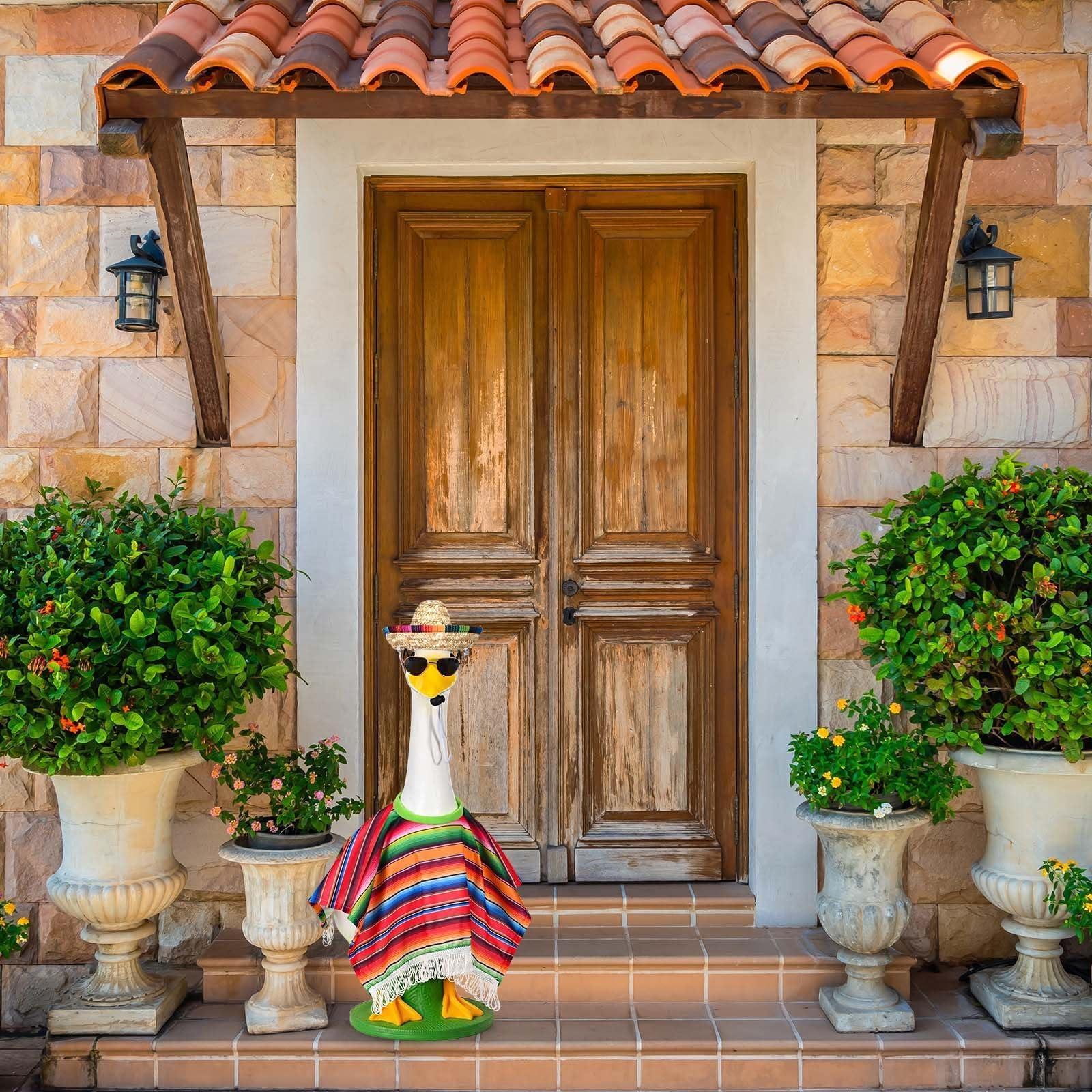 JcHrmers porch goose decor set for garden celebrations