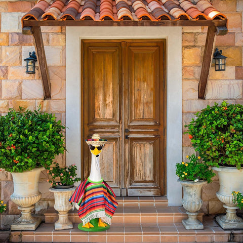 JcHrmers porch goose decor set for garden celebrations
