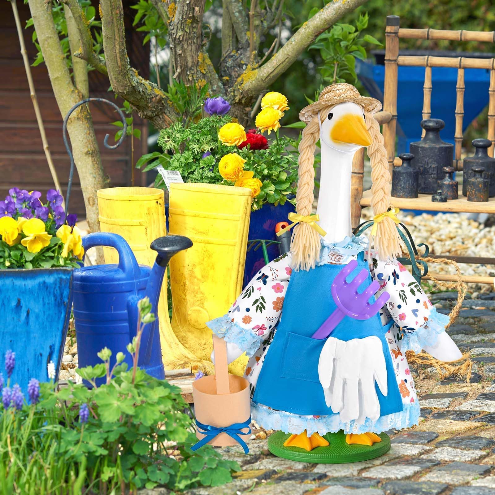 JcHrmers Goose outfit displayed on a porch for spring charm