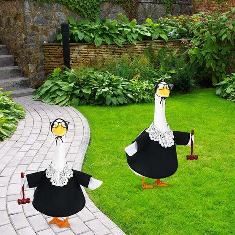 Porch goose outfit from JcHrmers enhances outdoor yard decor