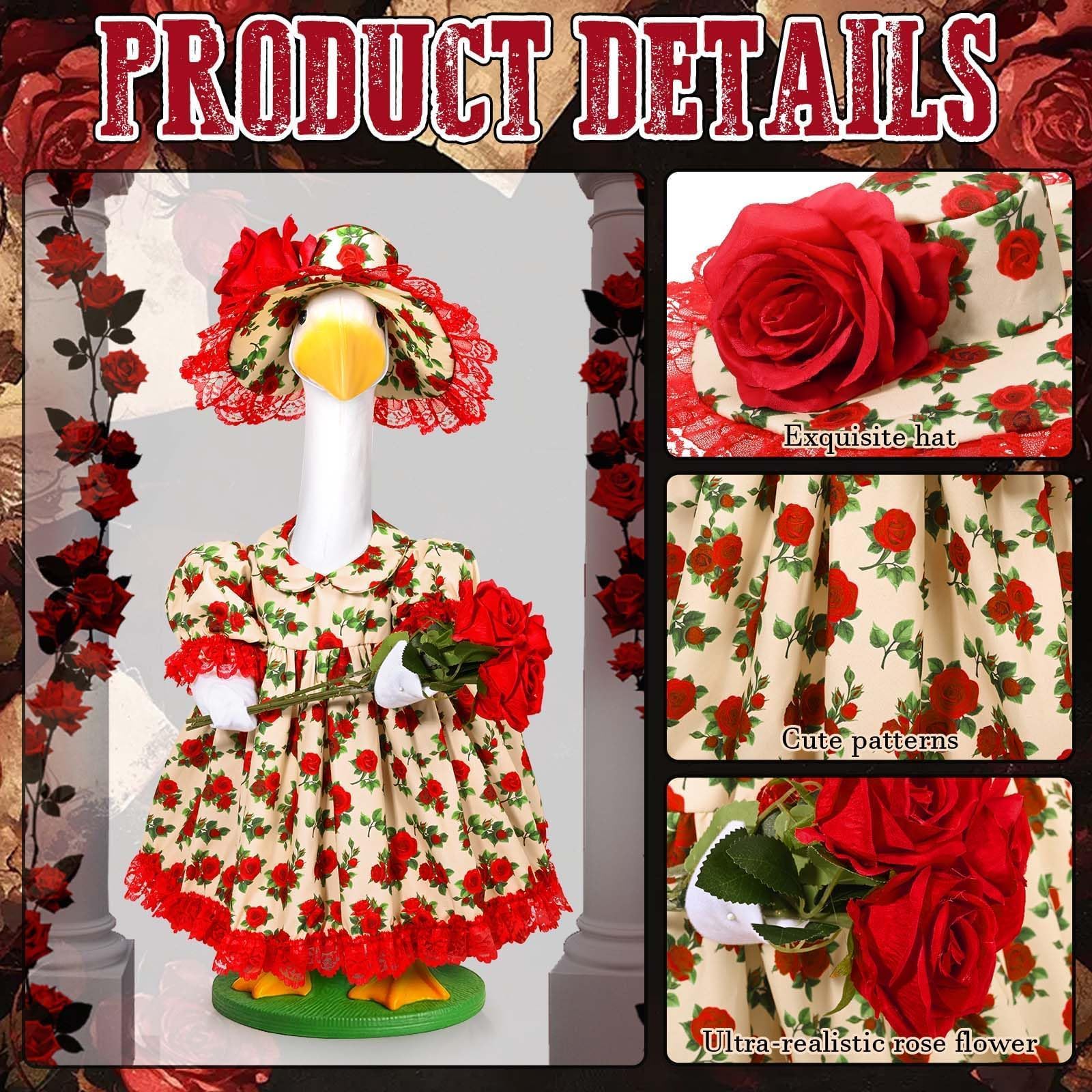 Rose bouquet accessory enhances the coordinated Derby look for garden displays