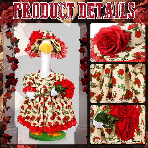 Rose bouquet accessory enhances the coordinated Derby look for garden displays