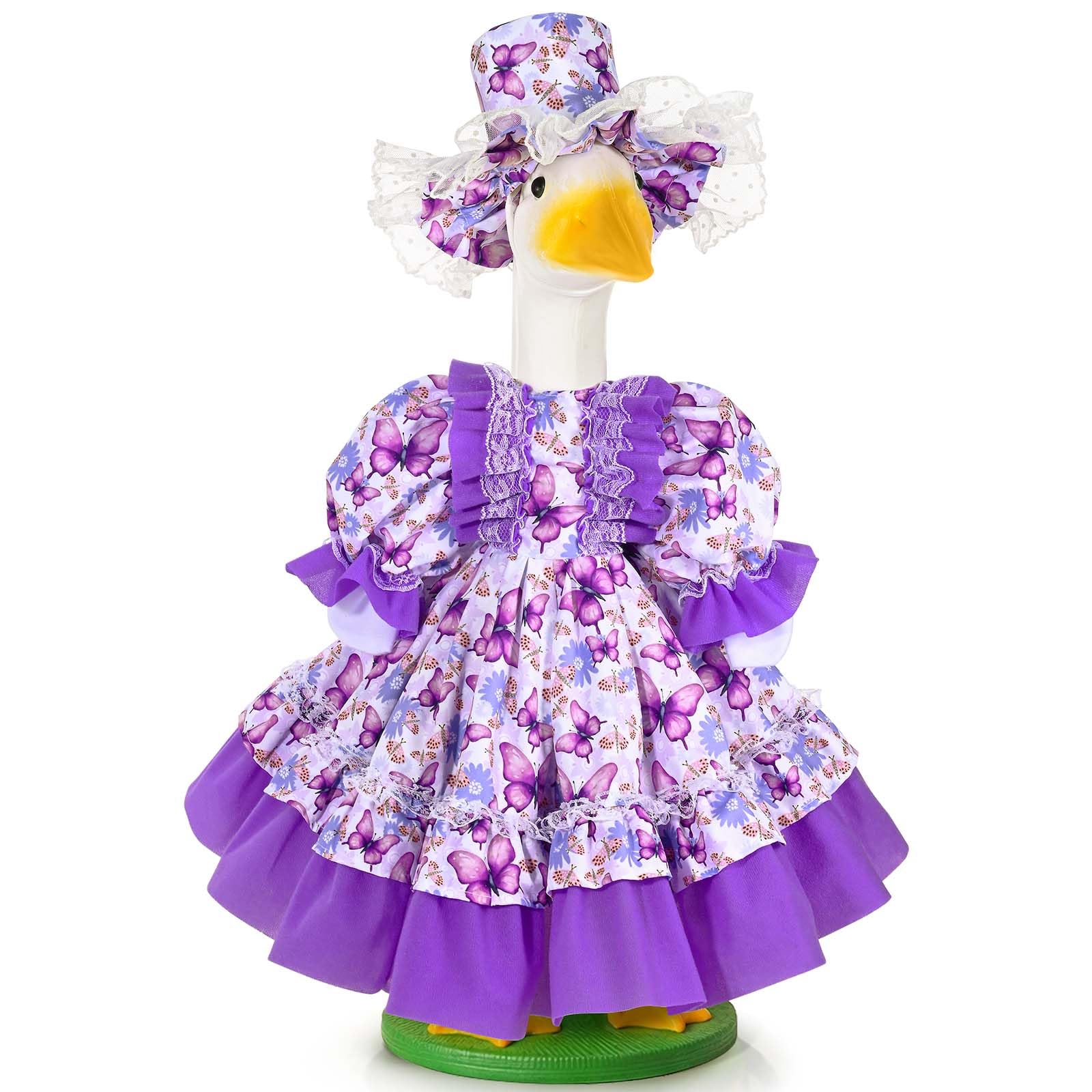 JcHrmers spring butterfly goose outfit on a 23-inch statue boosts curb appeal