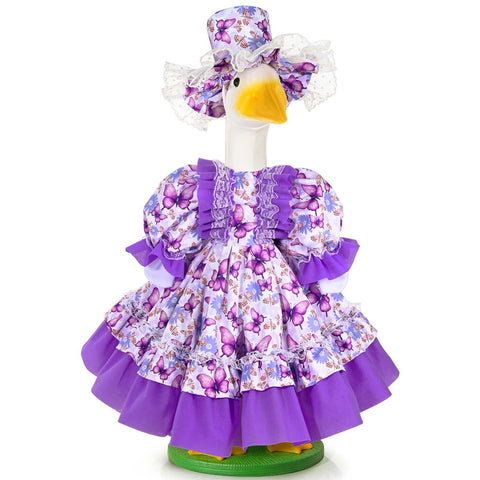JcHrmers spring butterfly goose outfit on a 23-inch statue boosts curb appeal
