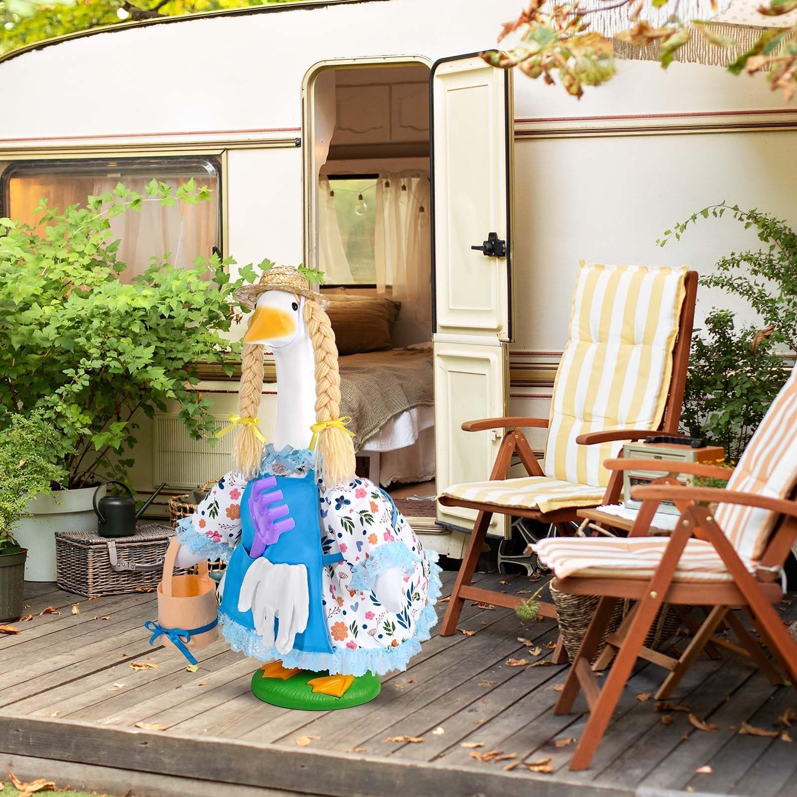 JcHrmers Gardener Goose Outfit bright spring-summer garden styling