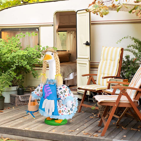 JcHrmers Gardener Goose Outfit bright spring-summer garden styling