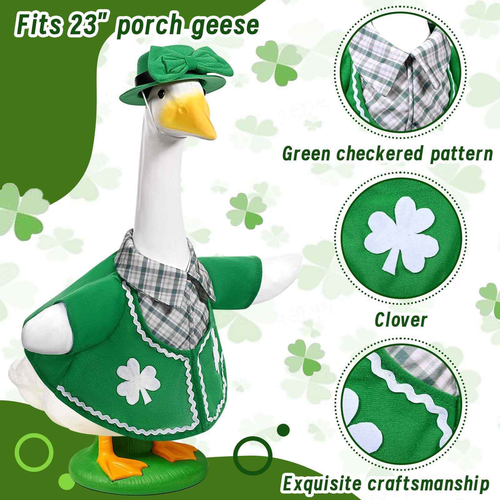 JcHrmers St Patrick's Day goose outfit jacket adds festive charm