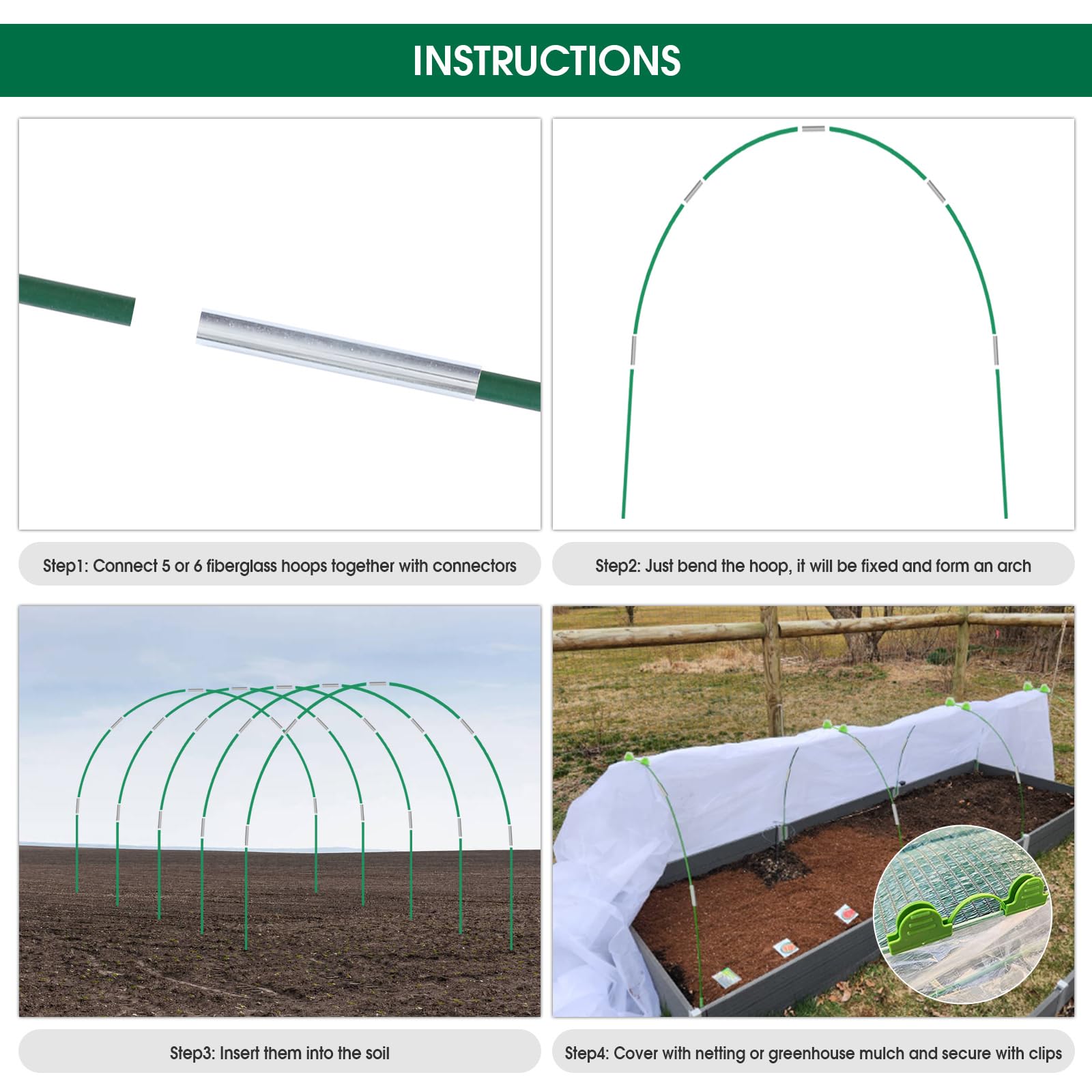 JCKHXG diy tunnel kit enables flexible greenhouse configurations.