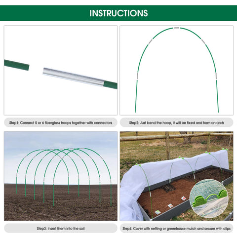 JCKHXG diy tunnel kit enables flexible greenhouse configurations.