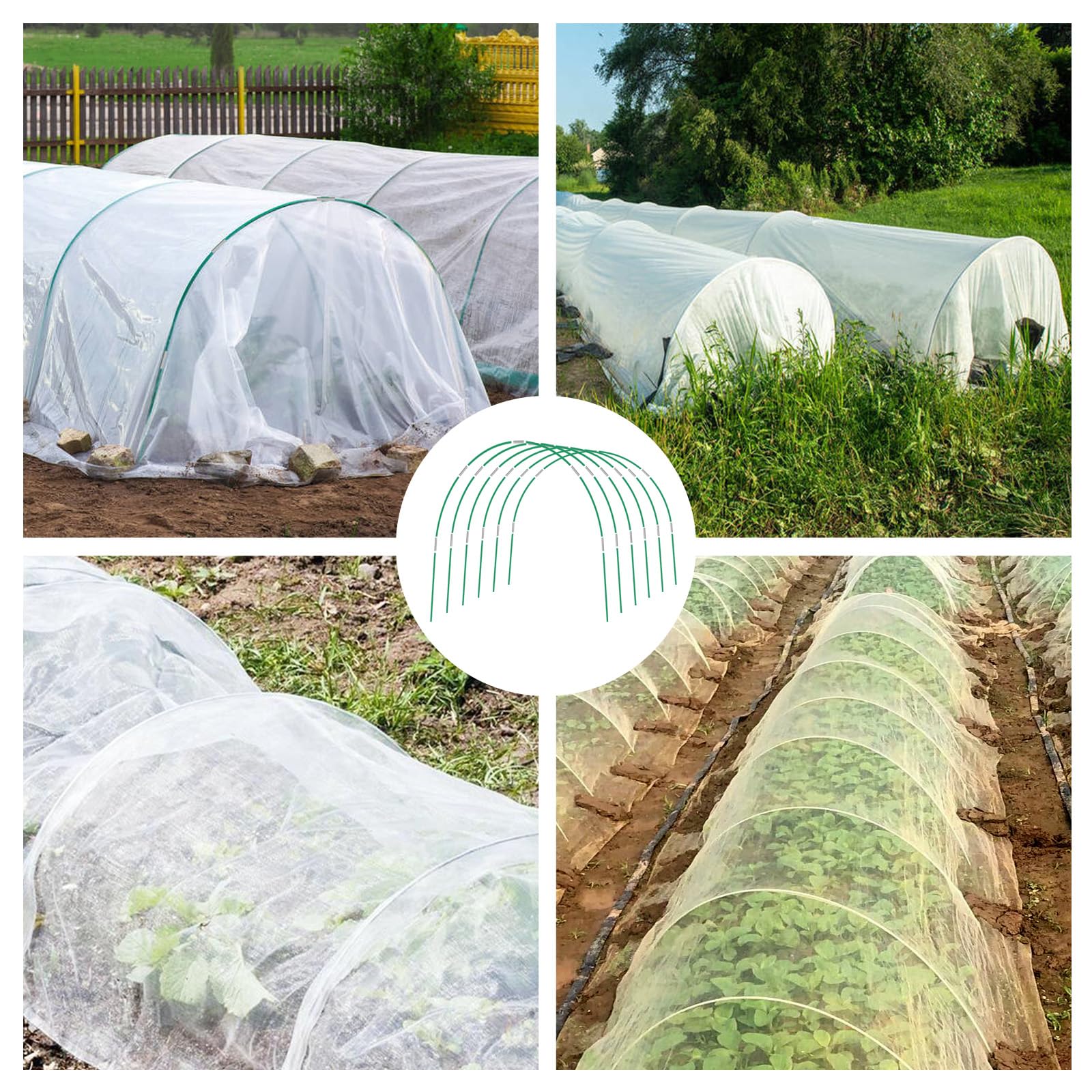 JCKHXG coverage over raised beds supports plant growth.