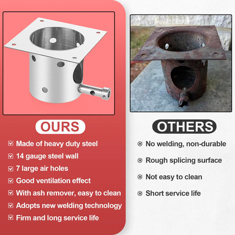 JCLMER 304 stainless steel body, heavy-duty build for long-lasting use.