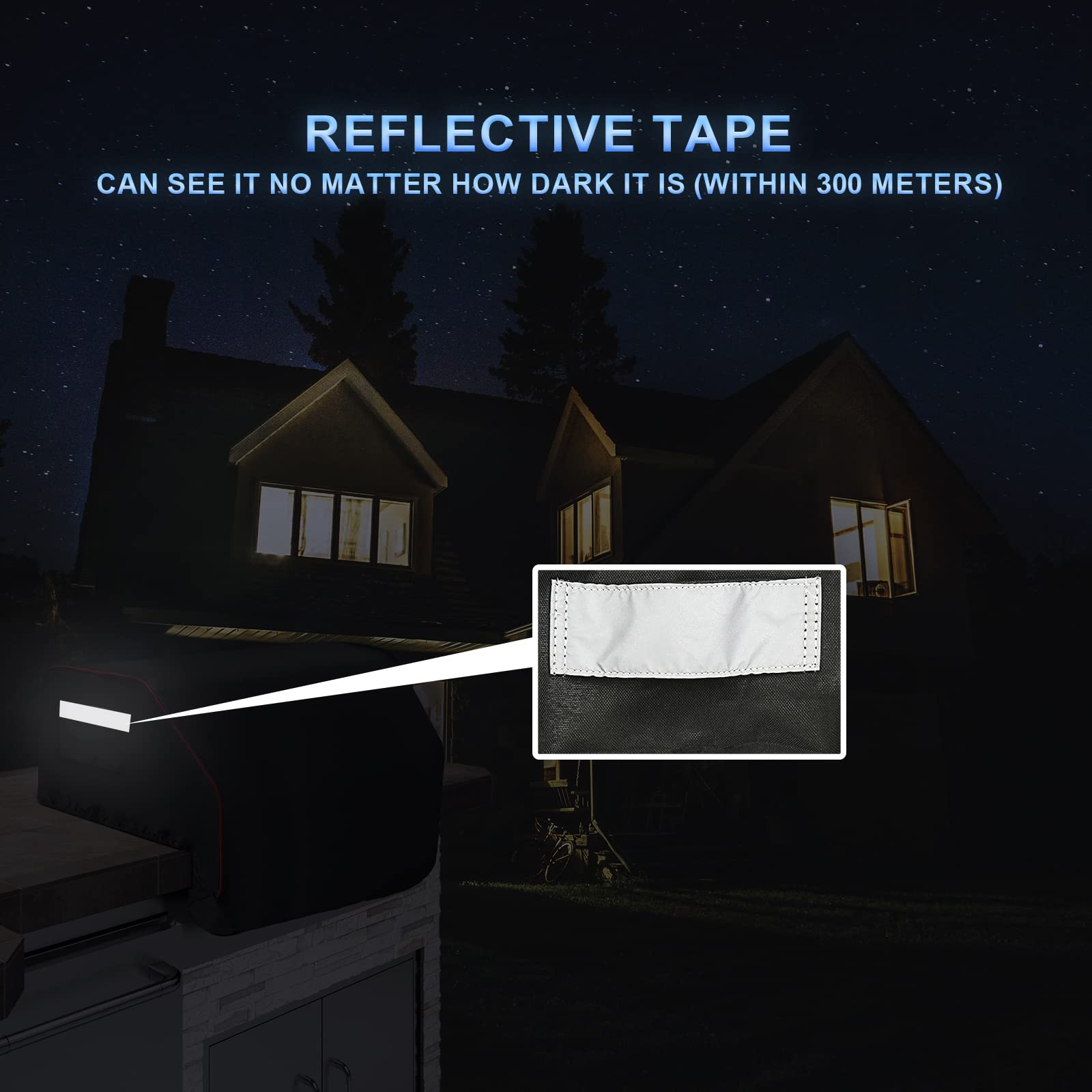 JCLMER reflective tape detail improves nighttime visibility