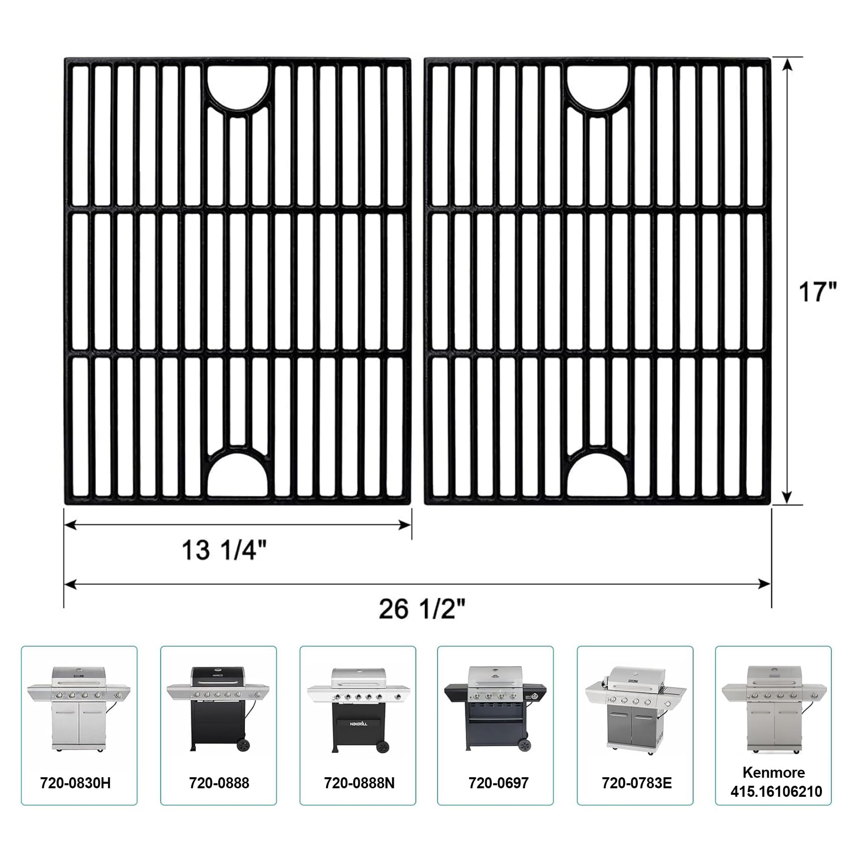 JCLMER cast iron grill grate shows building heat retention for searing.