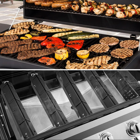 JCLMER compatibility overview for Dyna-Glo 3- to 5-burner grills