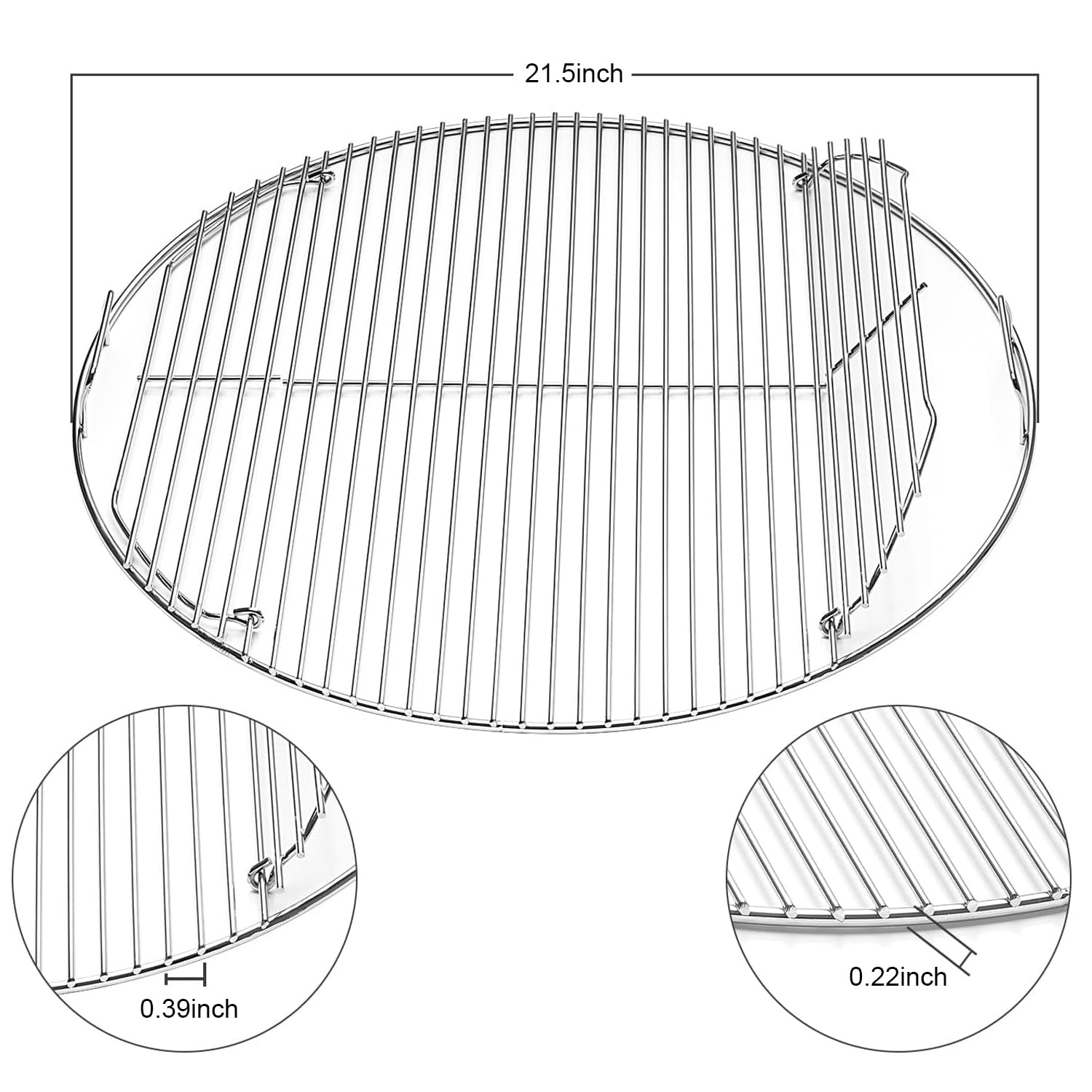 JCLMER compatible 22-inch Weber grate guarantees secure fit and long-lasting performance