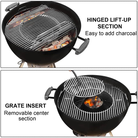 JCLMER durable metal construction ensures long-lasting grilling performance.