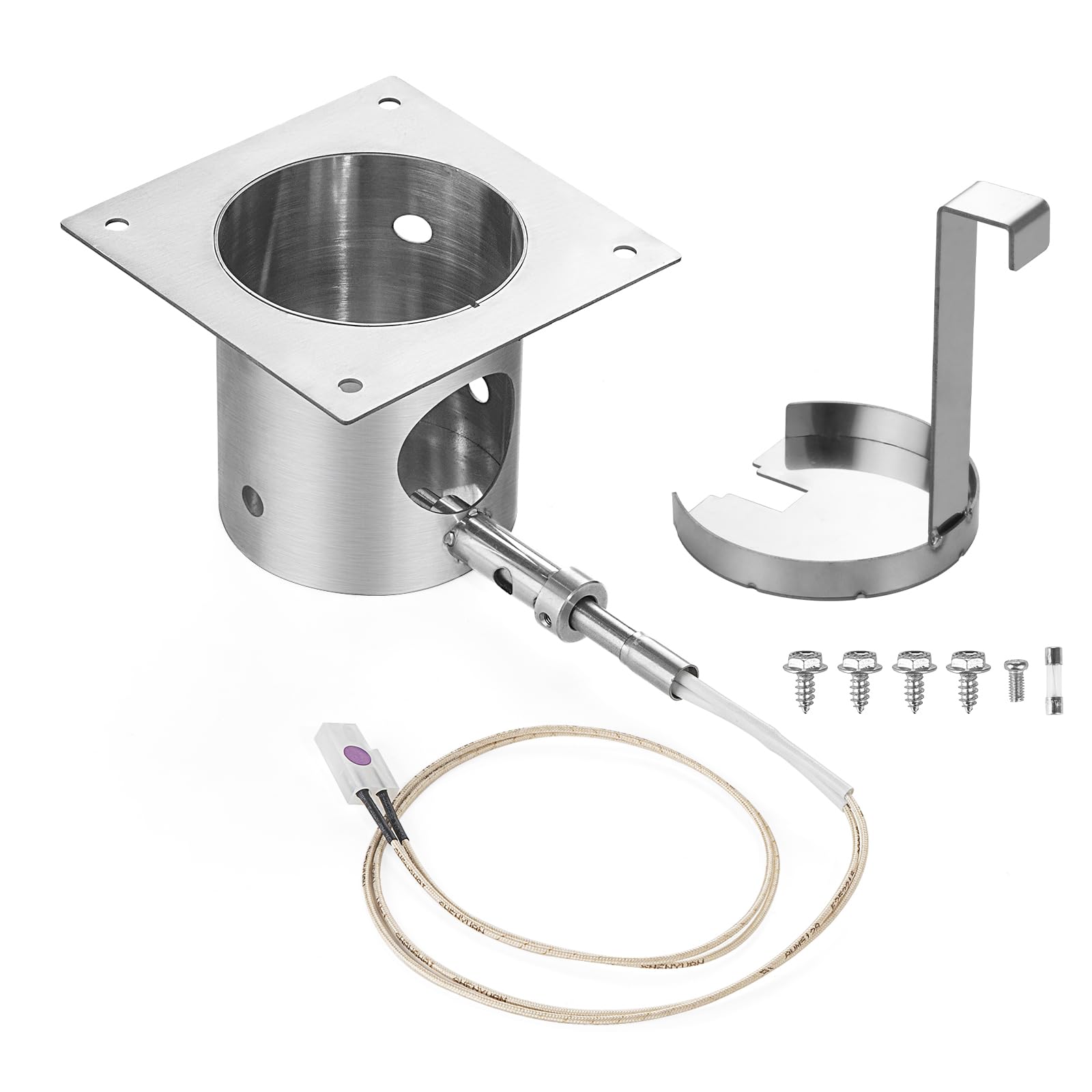 JCLMER fire burn pot assembly, sturdy 304 stainless steel for durable grill performance.