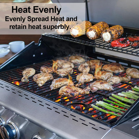 JCLMER professional-grade cast iron grate delivering restaurant-style sear marks.