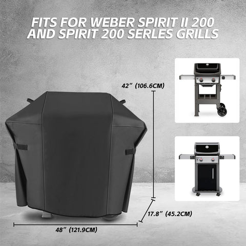JCLMER Weber Spirit II cover stitched seams illustrate tear resistance.