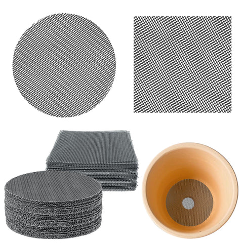 JDBZYDM round pot mesh pad fits 10 cm opening for soil retention and drainage.