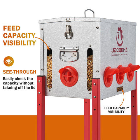 JDCQKHA adjustable-height stand supports different flock sizes.