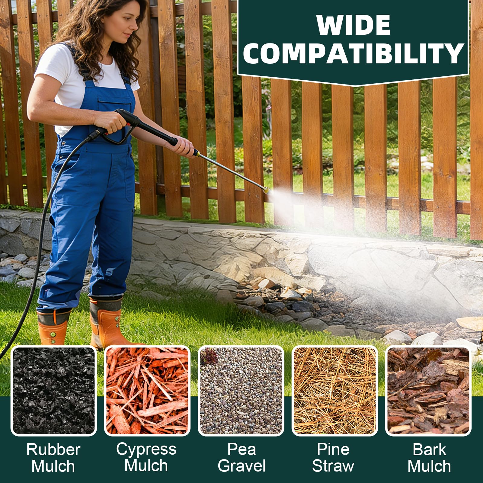 JDiction Mulch Glue blue-tinted spray helps even coverage.