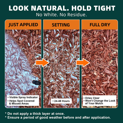 JDiction Mulch Glue permeable-landscape maintains drainage.