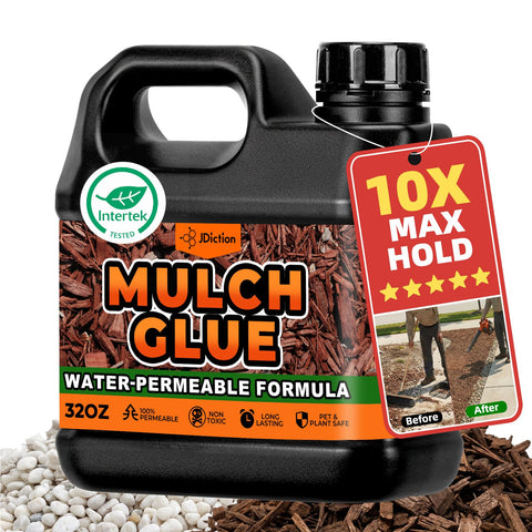 JDiction Mulch Glue spray application for even coverage and stable mulch.