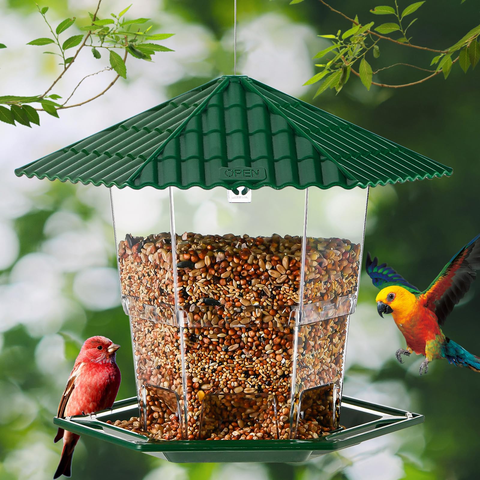 Jealoeur bird feeder easy to clean for ongoing use.