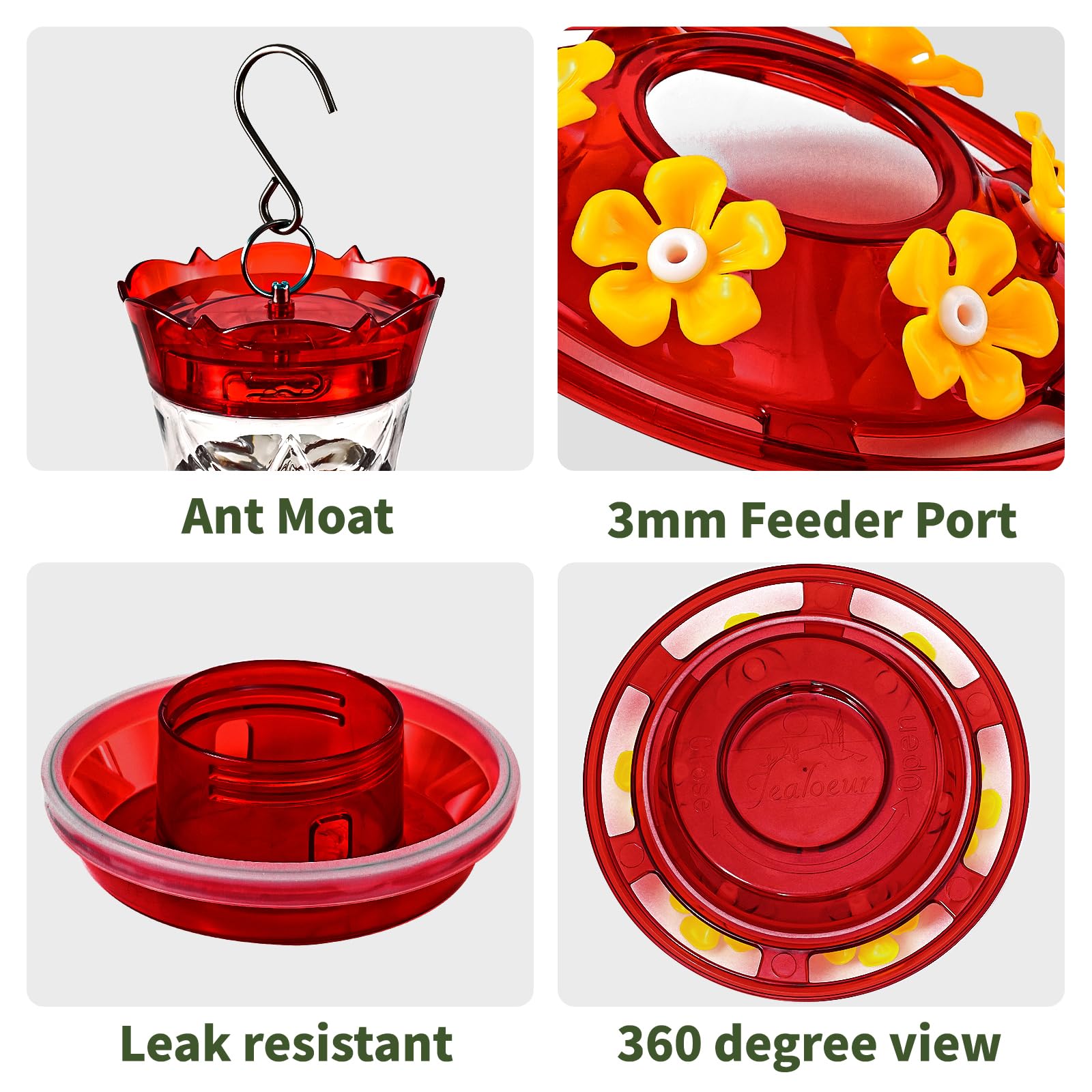 Jealoeur outdoor feeder is durable and dishwasher-safe.
