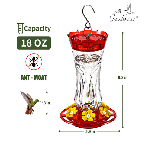 Jealoeur uses silicone seal to prevent nectar leaks.