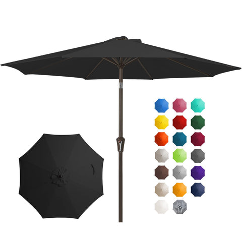 JEAREY 10ft patio umbrella with crank tilt for easy sun shade in outdoor spaces
