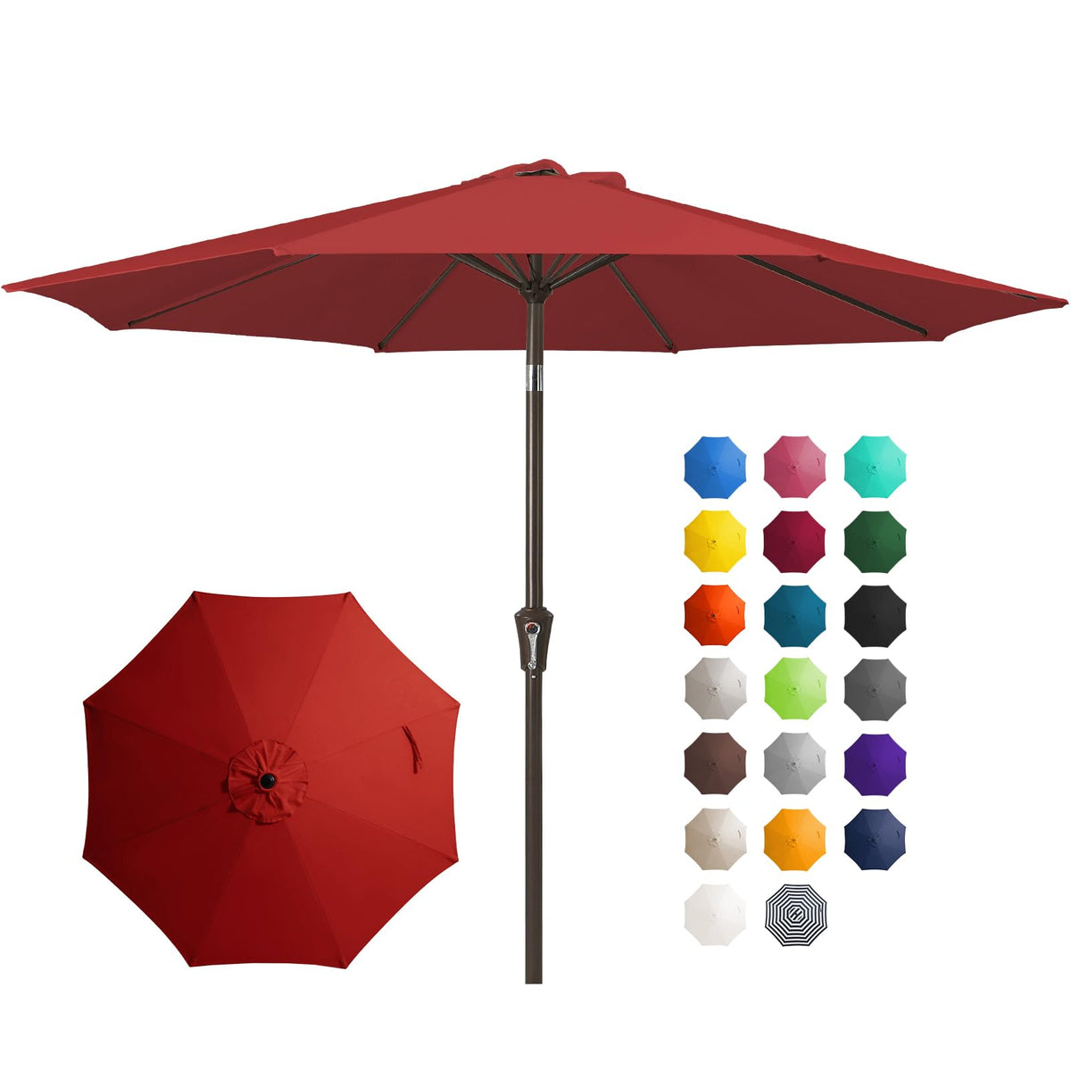 JEAREY 10ft patio umbrella with large-diameter shade for outdoor dining