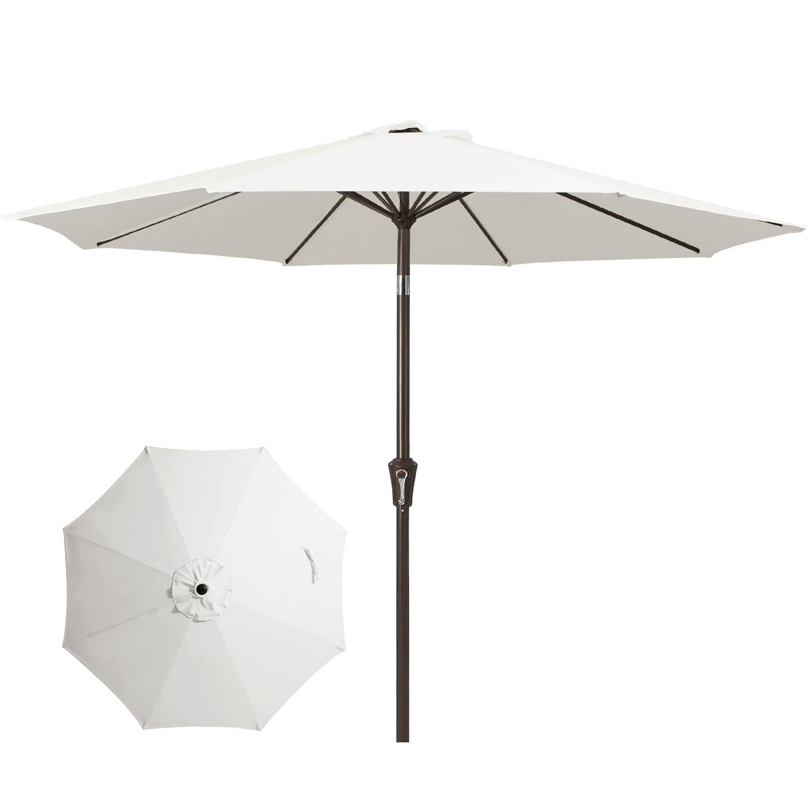 JEAREY 10ft patio umbrella with tilt and crank for shaded outdoor seating.