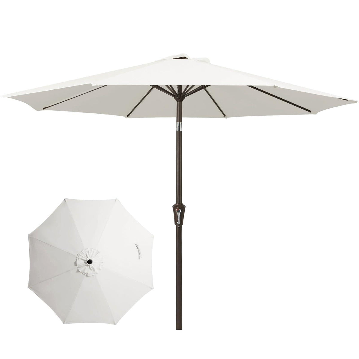 JEAREY 10ft patio umbrella with tilt and crank for shaded outdoor seating.