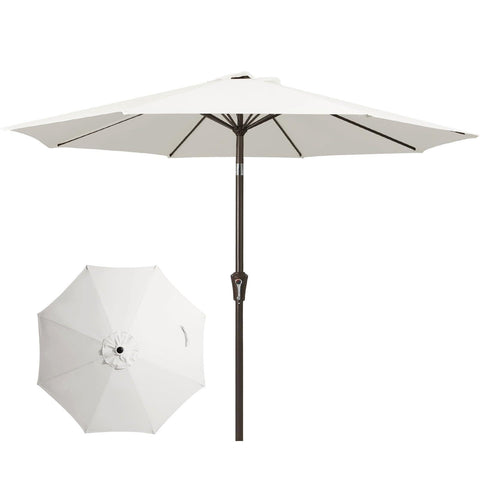 JEAREY 10ft patio umbrella with tilt and crank for shaded outdoor seating.