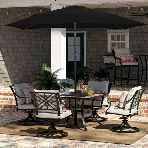 JEAREY 6-rib sturdy frame for stable outdoor shade.
