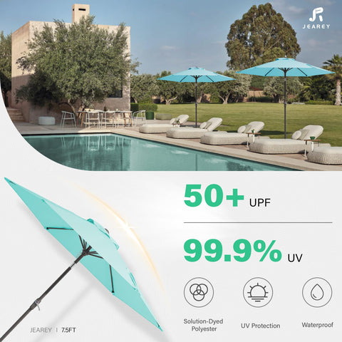JEAREY 7.5 ft diameter canopy shades 2–4 chairs.