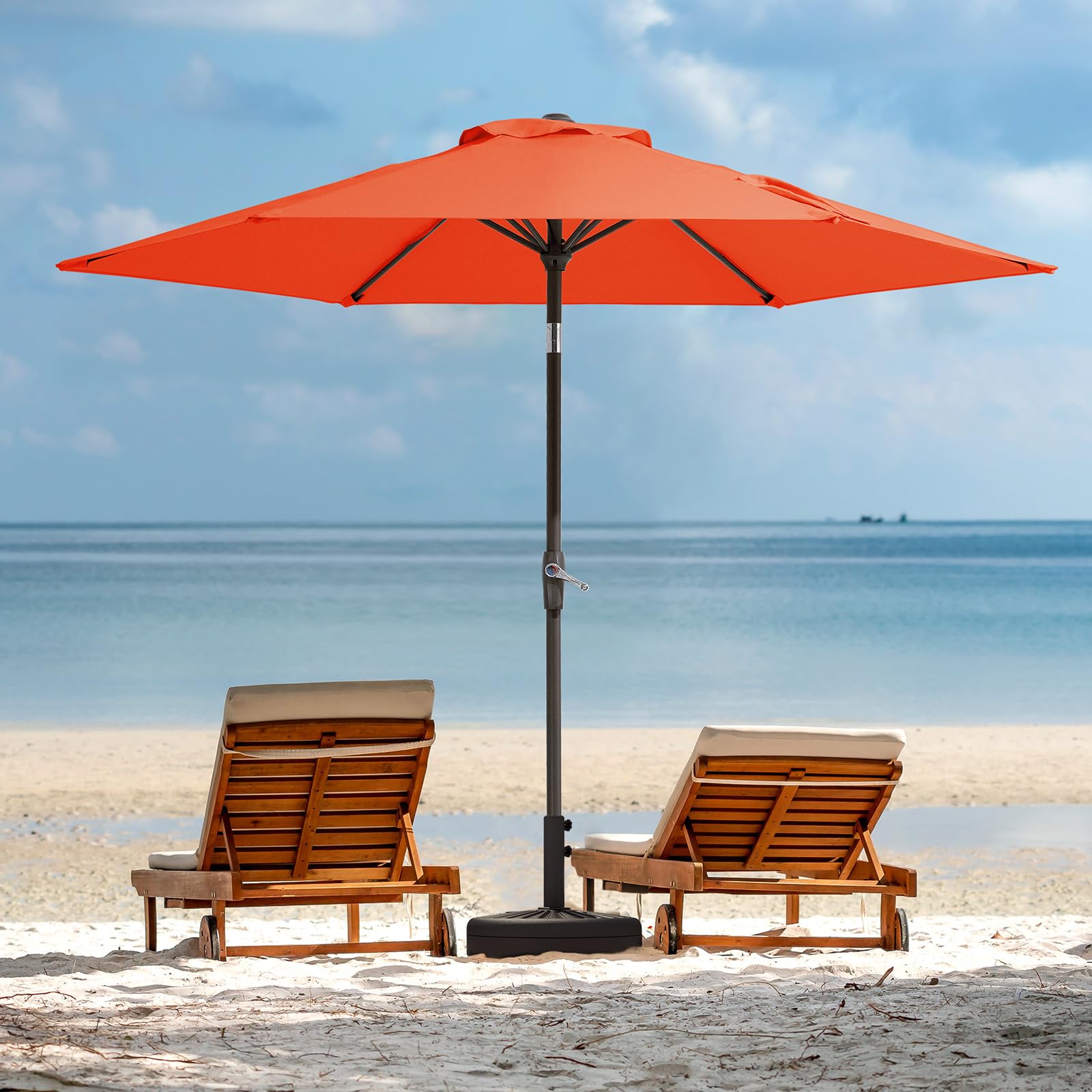 JEAREY 7.5ft umbrella crank lift opens quickly for patio shade