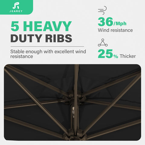 JEAREY 9ft half-round design close-up emphasizes compact fit beside walls.